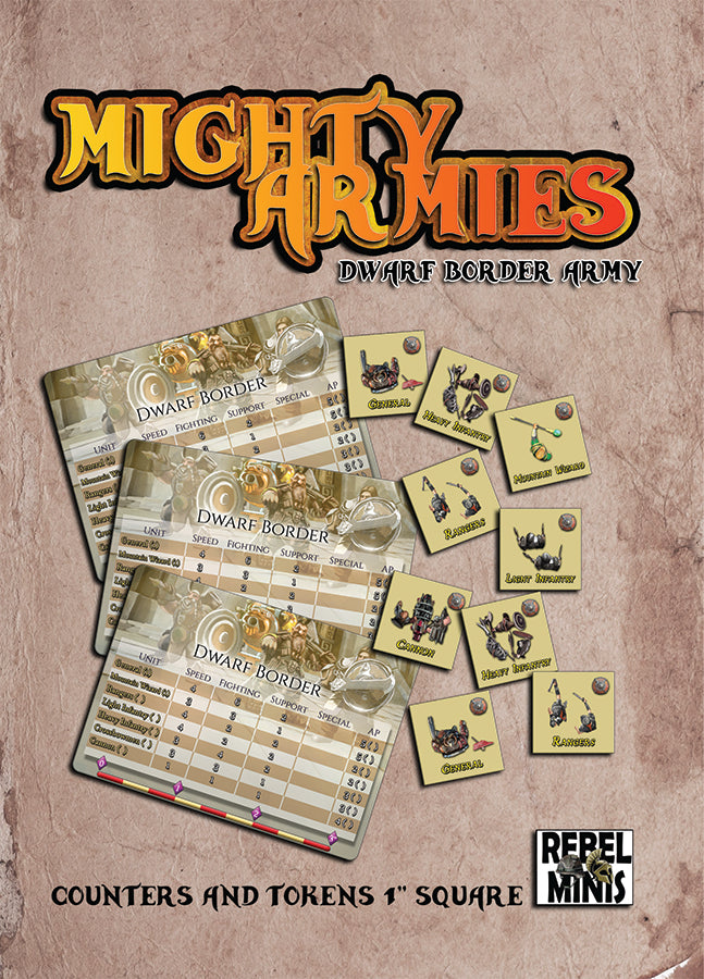 Mighty Armies Dwarf Border Army (Counters & Cards)