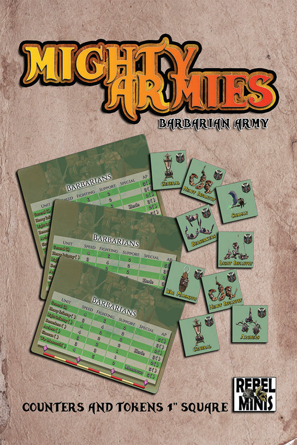 Mighty Armies Barbarian Army (Counters & Cards)