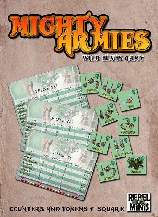 Mighty Armies Wild Elves Army (Counters & Cards)